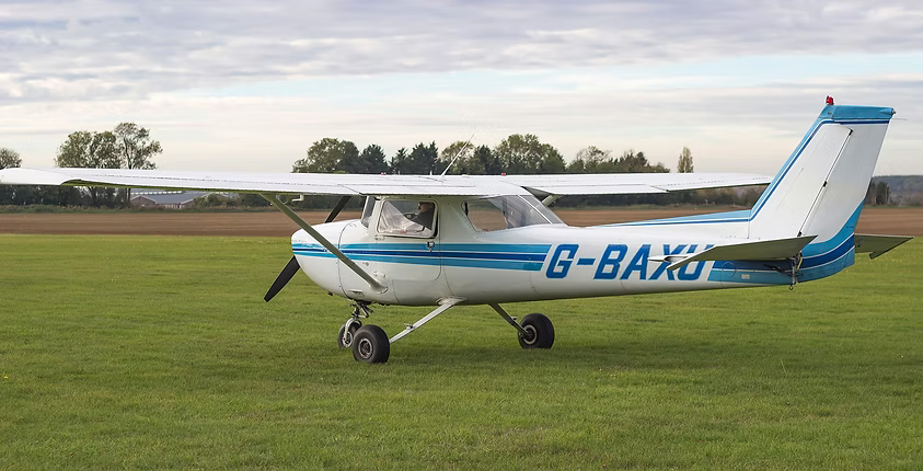 Cessna 150 G-BAXU at Sibson Aerodrome